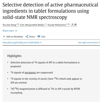 Selective detection of active pharmaceutical ingredients in tablet formulations